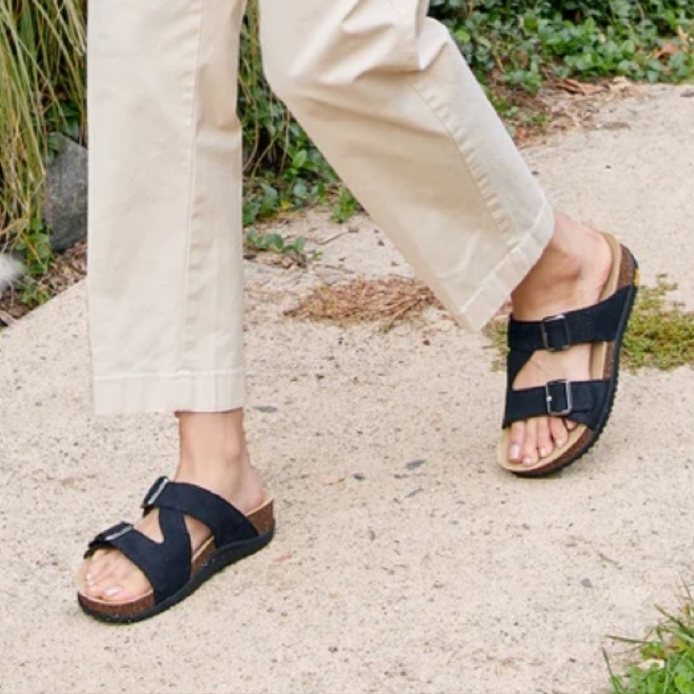 Dansko Dayna Leather Double Buckle Sandals